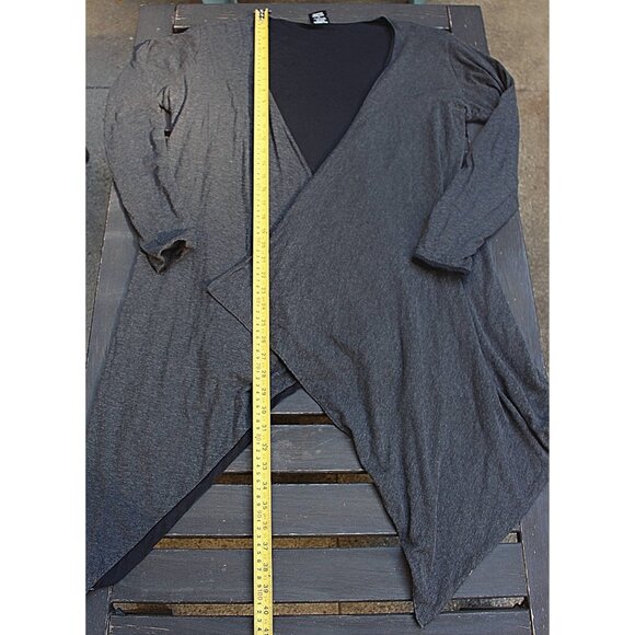 Majestic Filatures Paris - Cotton Cashmere Reversible Cardigan, Black Grey Med - Picture 5 of 6